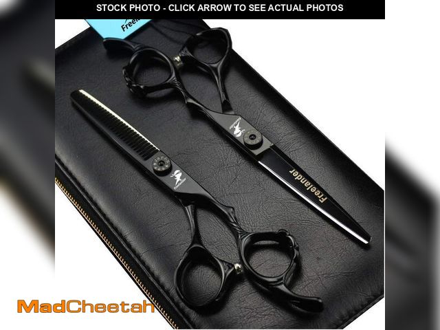 Lot 74-14267893 - Hair Cutting Scissors, 6.0 Inch Black Professional Japan 440C Hair Cutting Shears - Salon Hair Blend...