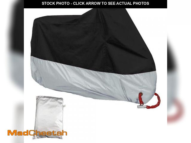 Lot 74-12490835 - (MISSING ROPE,CARRYING BAG) Motorcycle Cover, Waterproof Motorcycle Cover All Weather Outdoor Protec...
