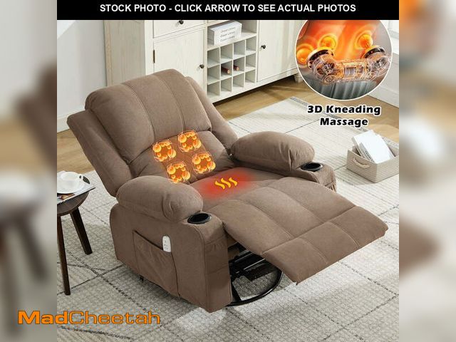 Lot 74-12669475 - JONPONY Kneading Massage Rocker Recliner Chair with 4-Point 3D Kneading Massage and Heat Ergonomic L...