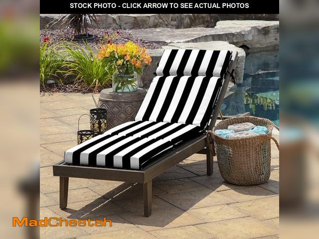 Lot 74-12154427 - Arden Outdoor Chaise Cushion, 21 in x 72 in, Weather-Proof, Rain-Proof, Fade Resistant Patio Cushion...