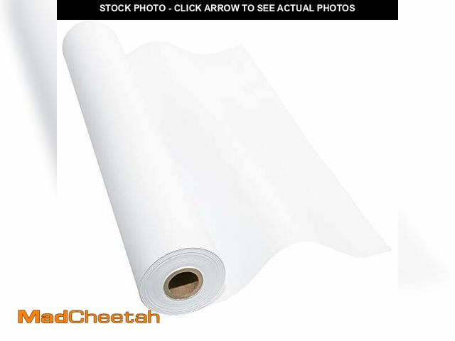 Lot 74-10889385 - Made in USA White Kraft Paper Wide Jumbo Roll 48" x 1200" (100ft) Ideal for Gift Wrapping, Art &amp;...