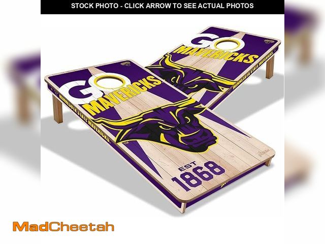 Lot 74-12544506 - YouTheFan NCAA NC State Wolfpack 2' x 4' Professional Wood Cornhole Game Minnesota Mavericks - USED