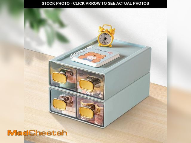 Lot 74-12305528 - DETEIN 2PACK Stackable Storage Drawers for Desk 6.5"x9"x3" Small Storage Organizer Plastic Desk Orga...