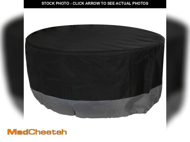 Lot 74-12746764 - Sunnydaze 30 in. Gray/Black Round 2-Tone Outdoor Fire Pit Cover - UNUSED