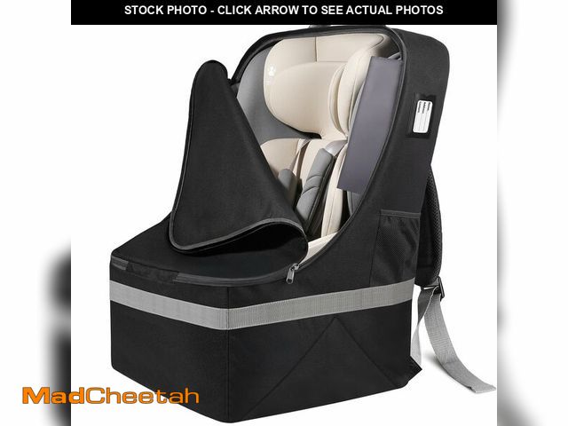 Lot 74-14300669 - Padded Car Seat Travel Bag For Airplane: Backpack Car Seat Cover for Air Travel, Carseat Bag With Sh...
