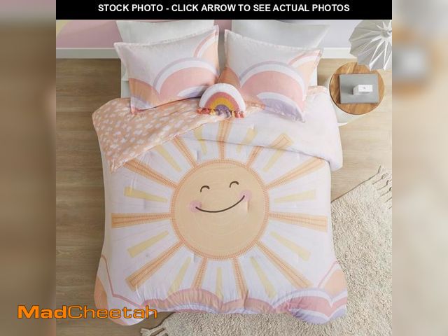 Lot 74-12400220 - Urban Habitat Kids Comforter Sets, Sun, Smiling Emoji, Rainbow &amp; Clouds Cartoon Reversible Print...