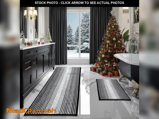 Lot 74-12970278 - BSICPRO Bathroom Rugs and Mats Sets, 2 Piece Thick Absorbent Chenille Bath Mat Rug Set Non Slip, Sof...