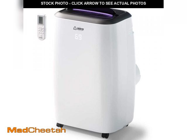 Lot 74-12359752 - 14,000 BTU (10,000 BTU DOE) Portable Air Conditioner Cools 700 Sq. Ft. with Dehumidifier and LCD Rem...
