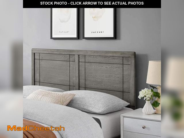 Lot 74-12366198 - Modway MOD-6220-GRY Archie Twin Wood Headboard, Gray - UNUSED