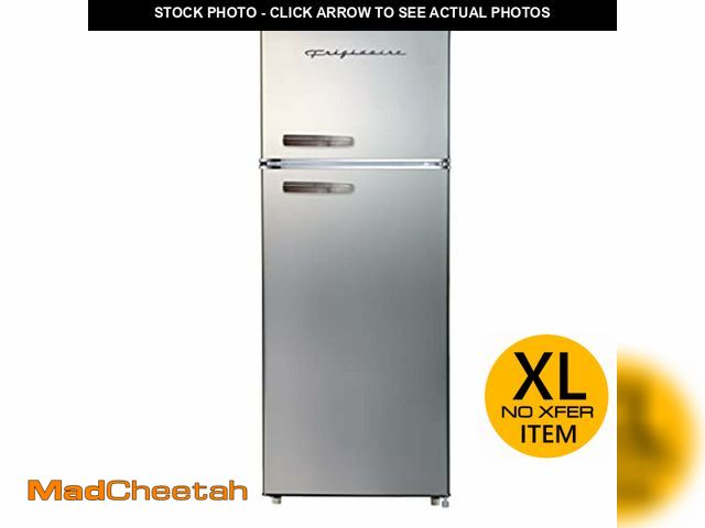 Lot 74-12822491 - Frigidaire EFR753, 2 Door Apartment Size Refrigerator with Freezer, Retro Chrome Handle, 7.5 cu ft, ...