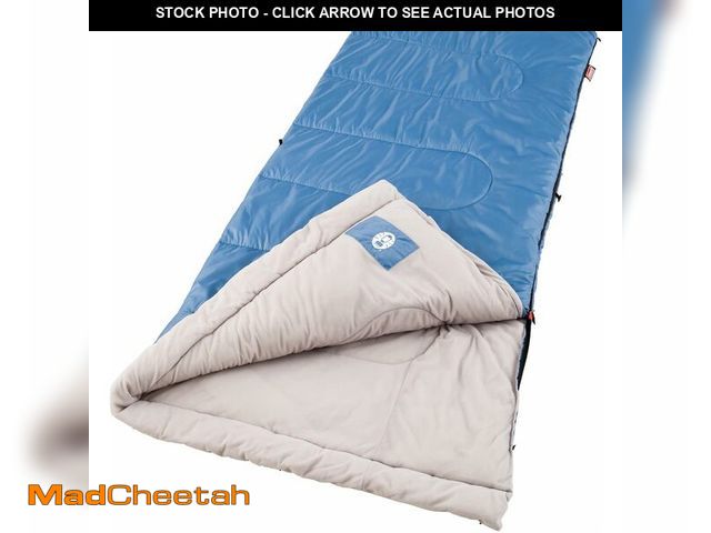 Lot 74-12664937 - Coleman Sun Ridge 40 degreeF Cool-Weather Sleeping Bag, Lightweight Adult Sleeping Bag with Soft Tri...