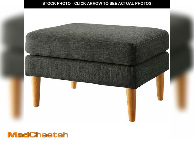 Lot 74-13075584 - Convenience Concepts Designs4Comfort Marlow Ottoman 24" - Mid-Century Modern Upholstered Footrest &a...