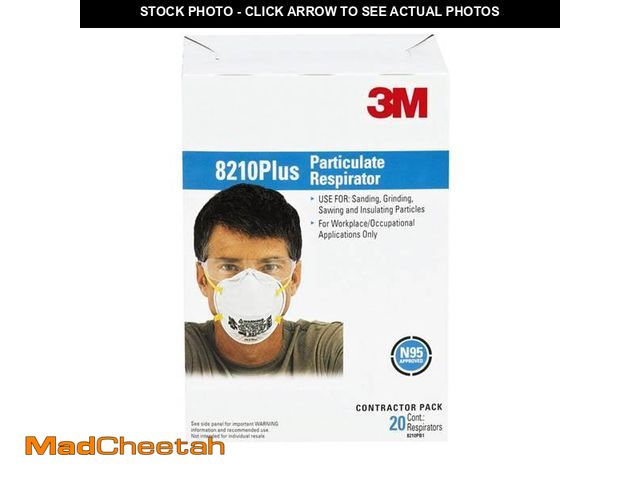 Lot 74-11246567 - 3M N95 Paint Prep Cup Disposable Respirator White One Size Fits Most 20 Pk - UNUSED
