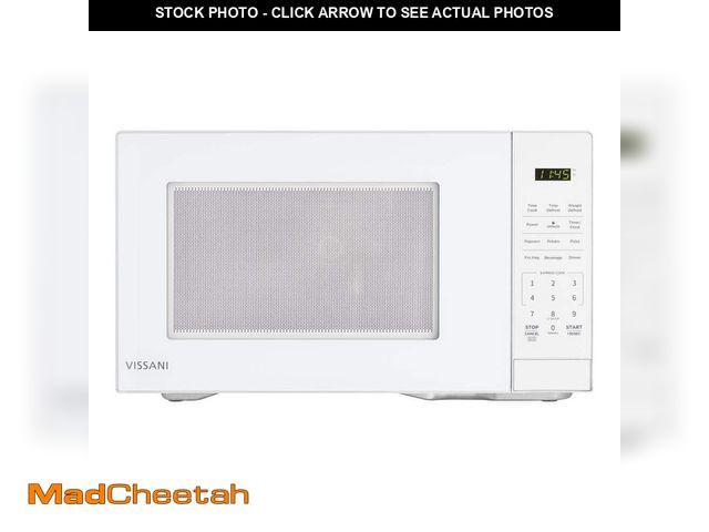 Lot 74-14254745 - Vissani 1.1 cu. ft. 1000-Watt Countertop Microwave in White - UNUSED