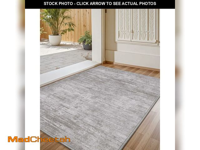 Lot 74-14078852 - Color&amp;Geometry 8x10 Machine Washable Low Pile Area Rugs for Living Room, Thin Soft Industrial - ...
