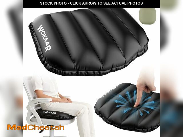 Lot 74-14049120 - Inflatable Airplane Seat Cushion with Memory Foam | 3D Scalloped Air Baffles | Sit-to-Adjust Firmnes...