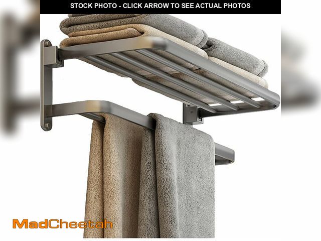 Lot 74-13583015 - BOZWELL Bathroom Lavatory Towel Rack with Two Towel Bars,24-Inch Towel Shelf with Towel Bar,Towel Ho...