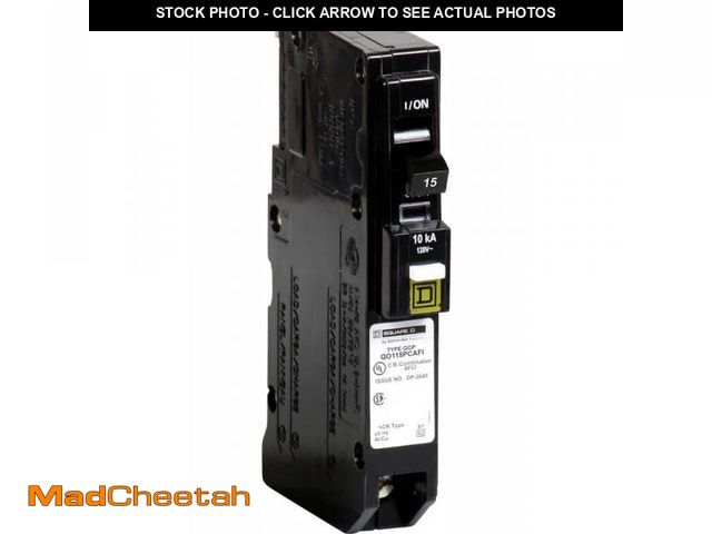 Lot 74-12141774 - Square D QO 15 Amp Single-Pole Plug-On Neutral Combination Arc Fault Circuit Breaker - UNUSED