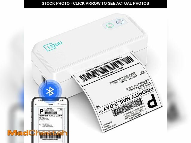 Lot 74-12717823 - Thermal Shipping Label Printer, 4x6 Bluetooth Label Printer for Shipping Packages Small Business Mai...