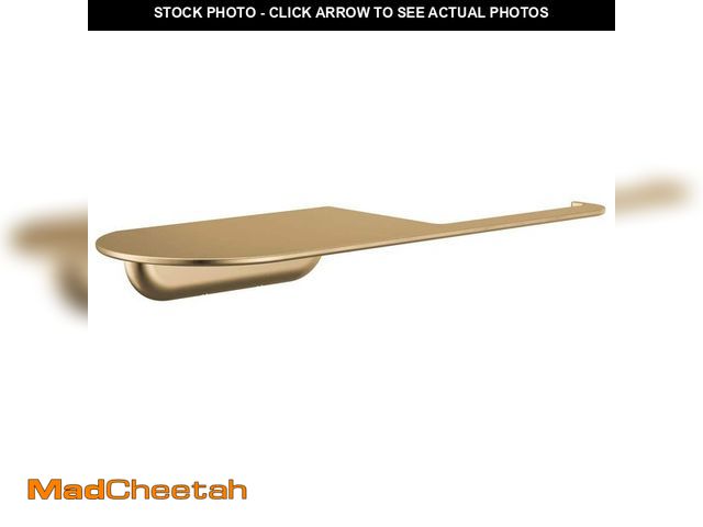 Lot 74-14222679 - Delta Bonacci Gold Pivoting with Shelf Wall Mount Toilet Paper Holder in Champagne Bronze - UNUSED