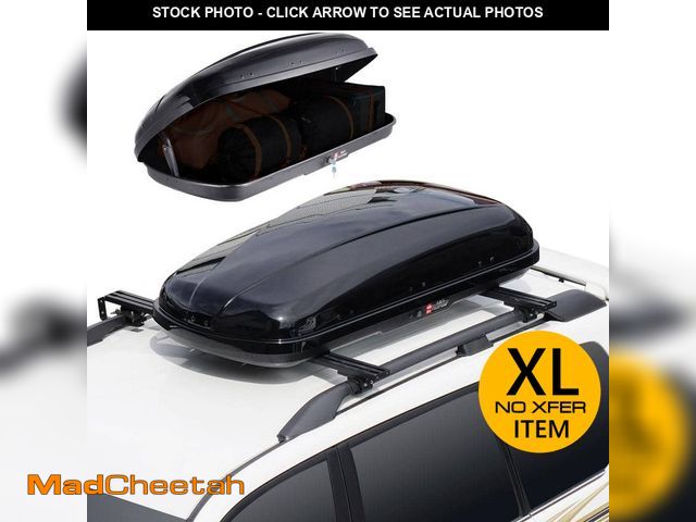 Lot 74-12940050 - VEVOR Rooftop Cargo Carrier 14 cu.ft. Roof Cargo Box Carrier ABS Hard Shell Roof Box with Dual-Sided...