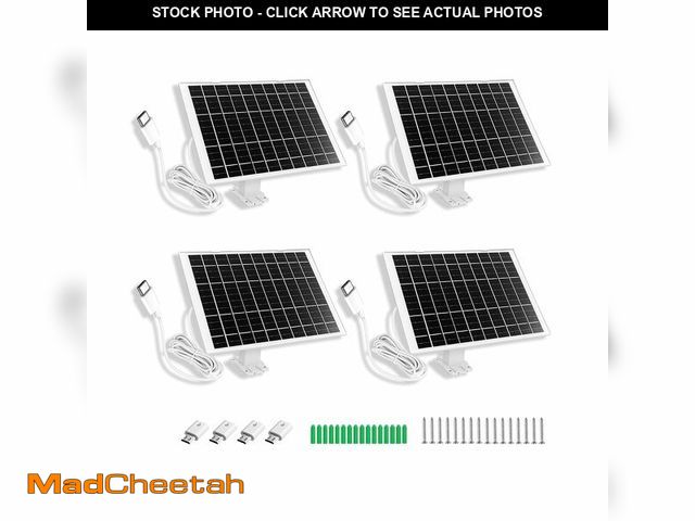 Lot 74-14330268 - 4 Pack 7W Camera Solar Panel Charger Compatible with eufyCam 3/S330, 3C/S300, S350/C220/C210, eufy S...