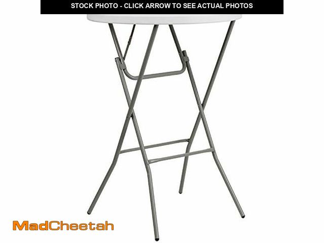 Lot 74-12365980 - Flash Furniture Elon 32' Round Folding Bar Height Table for Parties and Commercial Events, Indoor/Ou...