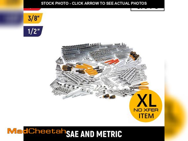 Lot 74-14449302 - 1/4 in., 3/8 in. and 1/2 in. Drive Master Mechanics Tool Set (579-Piece) - USED