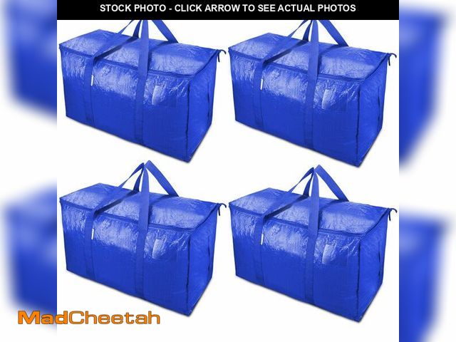 Lot 74-14302991 - TICONN 4 Pack Extra Large Moving Bags Heavy Duty with Zippers &amp; Carrying Handles, Durable Storag...
