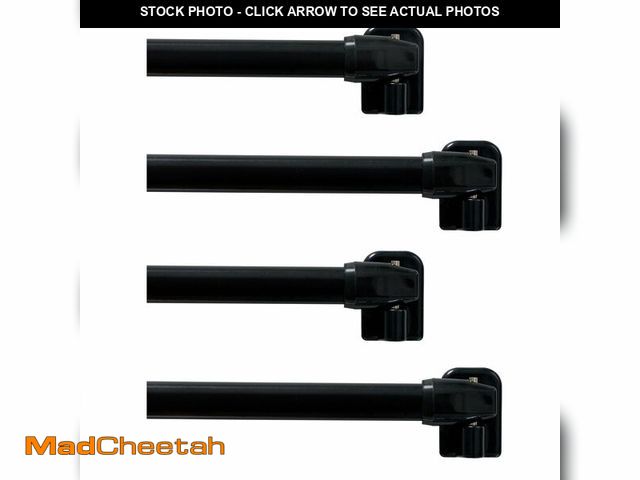 Lot 74-13628222 - NICETOWN 4 Pack No Drill Curtain Rods for Window Adjustable Length Extends 16 to 28 Inches with Adhe...