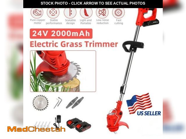 Lot 74-12421052 - Electric Weed Eater Wacker  Grass Trimmer Weed Lawn Edger Eater  21V 650W Cordless Grass String Trim...