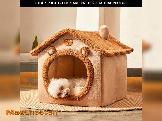 Lot 74-12437818 - JIUPETY Dog House Dog Bed with Cover Cave with Non-Slip Bottom, M Size Tent Bed Up to 15 Lbs Cat and...