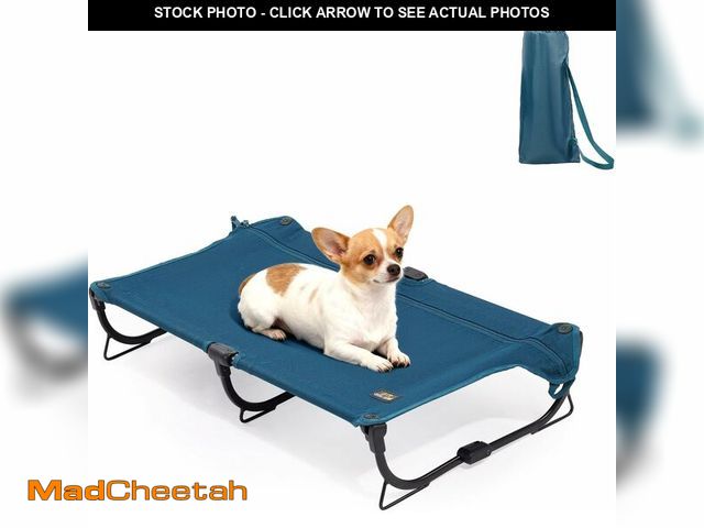 Lot 74-13709319 - CANINE CANYON Folding Raised Dog Bed, Large Outdoor Elevated Dog Cot, Cooling Chew Proof Pet Cots Be...