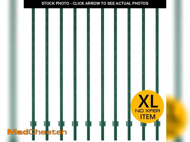 Lot 74-12570502 - XYADX Metal Fence Post 7feet, Heavy Duty Garden Fence Post for Holding Wire Fence, Sign U Post Pack ...