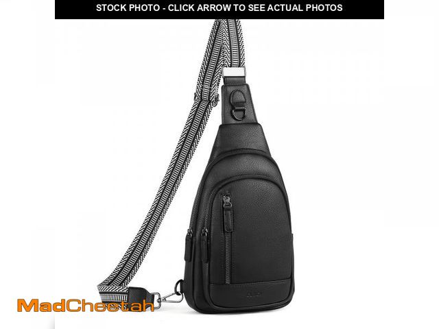 Lot 74-12048379 - CLUCI Crossbody Sling Bag - Leather Large Bag for Women &amp; Men, Travel &amp; Cycling - Black - UN...