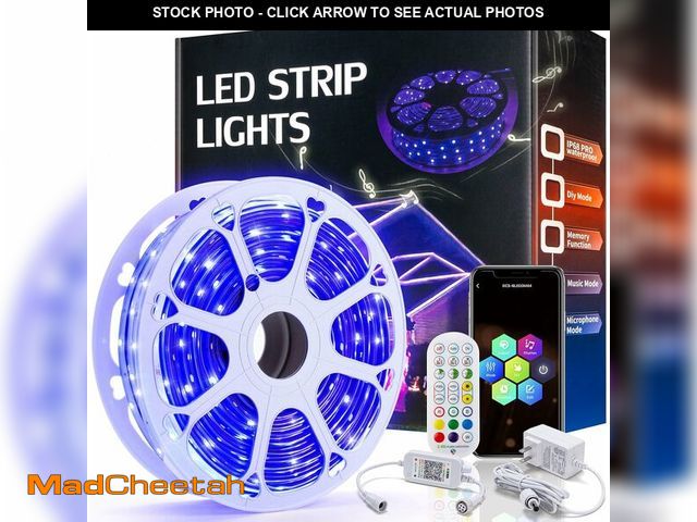 Lot 74-10825511 - Outdoor Led Strip Lights Waterproof 200ft 1 Roll Continuous IP68 -Led Light Strips with Remote &amp;...