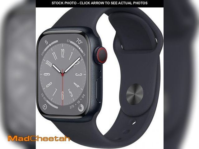 Lot 74-12252879 - Apple Watch Series 8 (GPS + Cellular, 41MM) - Midnight Aluminum Case with Midnight M/L Sport Band (R...