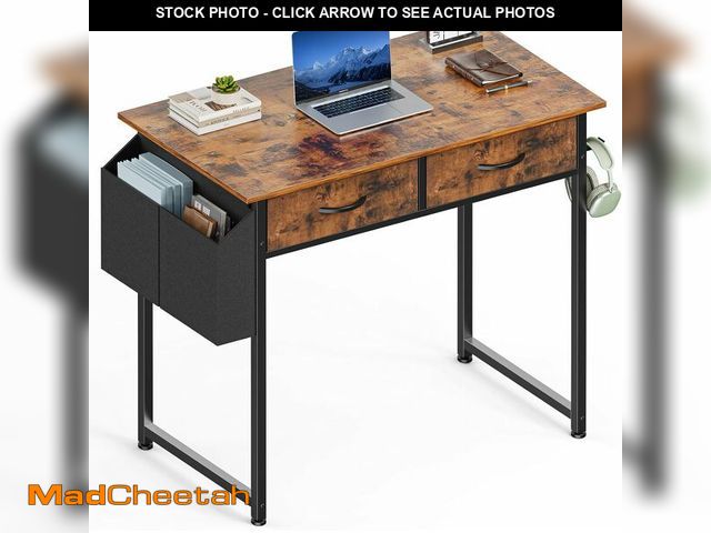 Lot 74-12760516 - (MISSING HARDWARE) Sweetcrispy Computer Desk Small 32 Inch Home Office Bedroom Writing Study PC Tabl...