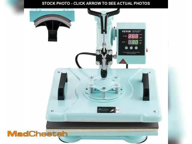 Lot 74-13710762 - (SOME DAMAGE) VEVOR 2 in 1 Heat Press Machine, Slide Out Tshirt Press Machine with Hat Press, 360ÃÂ...