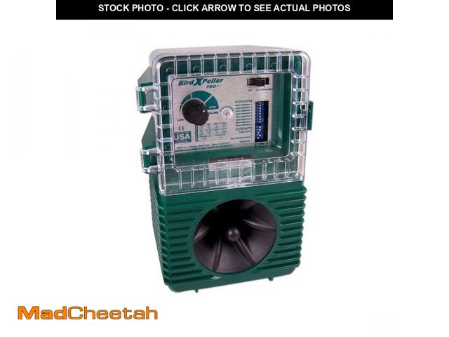 Lot 74-12112114 - Bird-X BirdXPeller Pro Electronic Bird Preventer Version 2, Sonic Bird Decoy Device, Perfect for Cro...