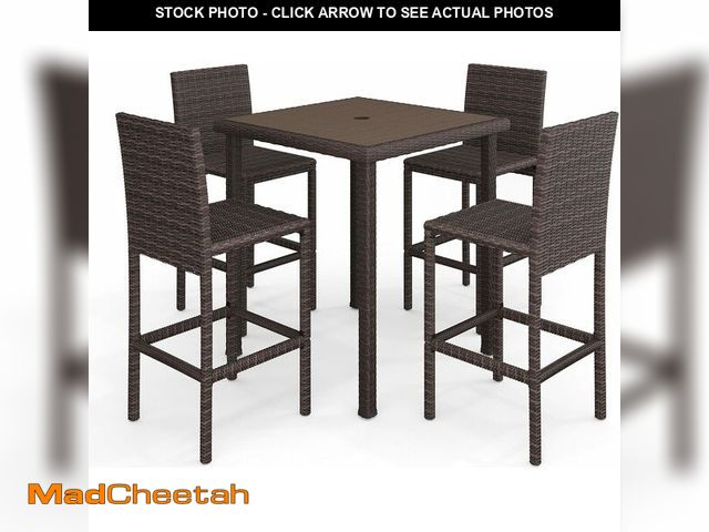 Lot 74-14614882 - Martha Stewart Bedford 37" Patio Bar Height Table, Brown - UNUSED