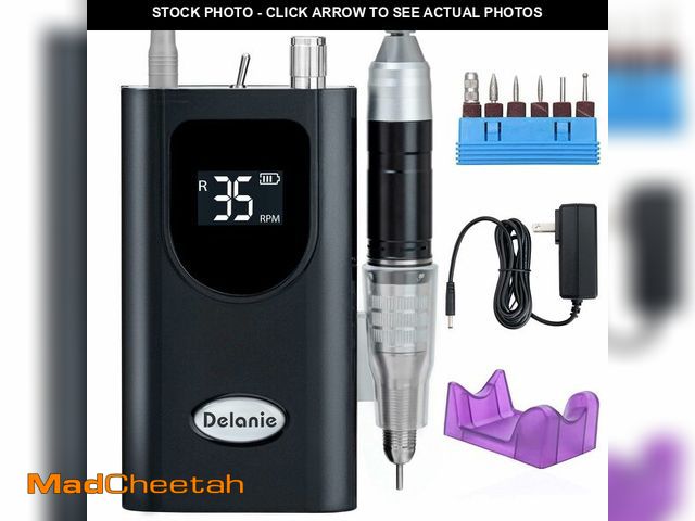 Lot 74-14046782 - Delanie Professional Nail Drill High Torque 35000 RPM Rechargeable Portable Electric Nail File Filer...