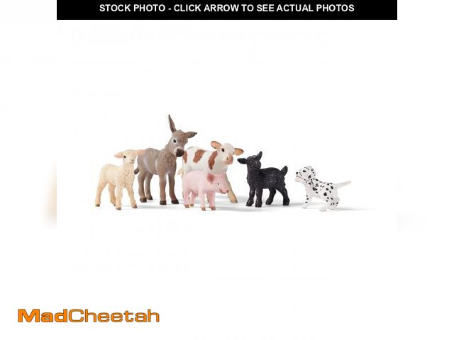 Lot 74-11857156 - Schleich Farm World - 6 PC Baby Farm Animal Playset with Puppy, Lamb, Goat, Piglet, Calf and Donkey ...