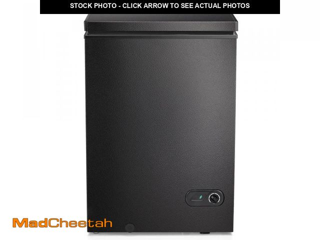 Lot 74-12032045 - COWSAR 21.18 in., 3.5 cu. ft. Chest Freezer Manual Defrost in Black with Garage Ready - UNUSED