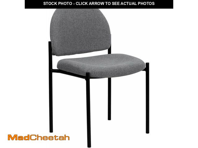 Lot 74-14305564 - Flash Furniture Tania Comfort Gray Fabric Stackable Steel Side Reception Chair - UNUSED