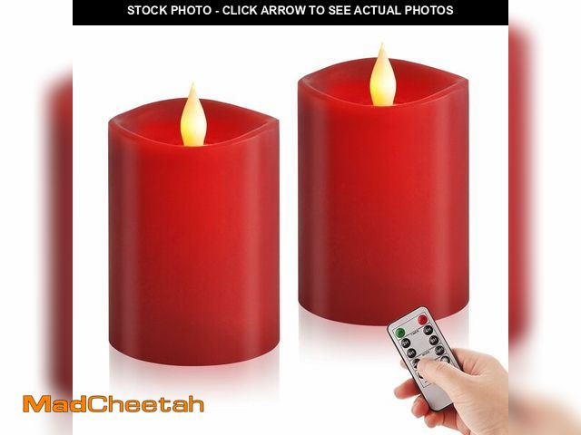 Lot 74-14264662 - ASLDOIWEH 3Ã¢â¬Â³x4Ã¢â¬Â³ Flickering Flameless Candles Set of 2, 2AA Battery Life 600 Hours Batter...