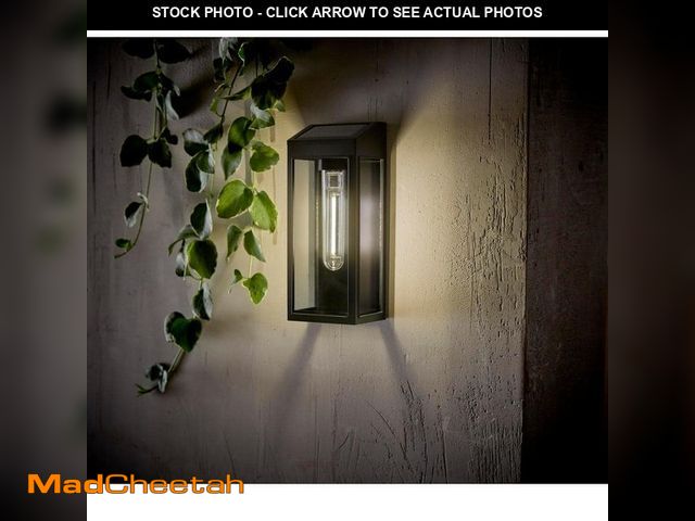Lot 74-12681955 - 10 Lumen Black LED Weather Resistant Outdoor Solar Wall Light (2 pack) - UNUSED