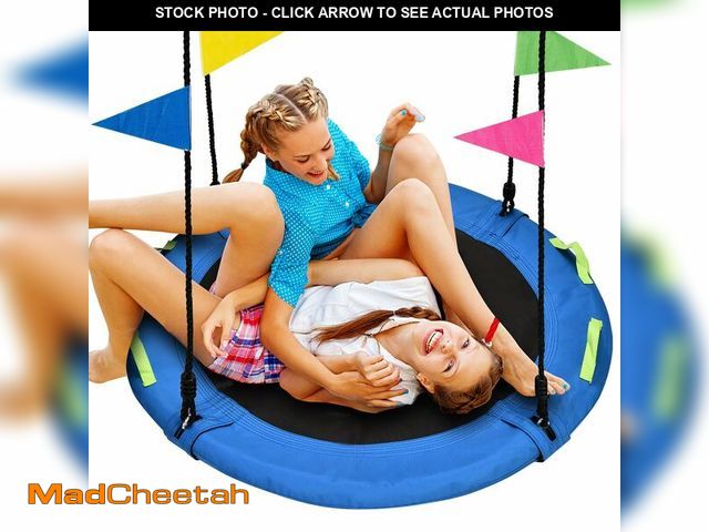 Lot 74-14209515 - HeyZoo 48 inch Tree Swing, Larger Saucer Flying Swing for Whole Family, 900lbs Weight Capacity, with...