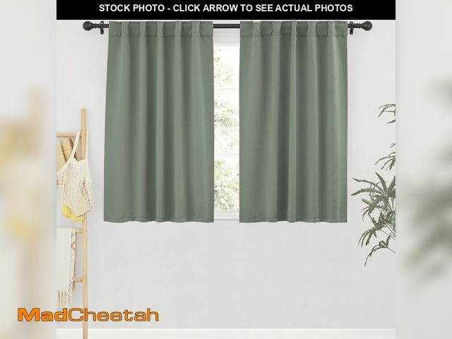 Lot 74-12607225 - RYB HOME Blackout Curtains for Bathroom, Thermal Insulated Light Block Small Window Curtains, Back T...