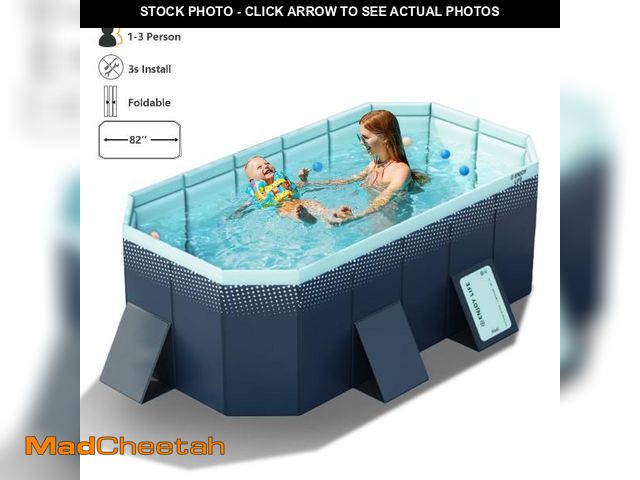 Lot 74-14608273 - Liyufly Foldable Swimming Pool, Indoor Outdoor Above Ground Pools,Non-Inflatable Extra Large Family ...